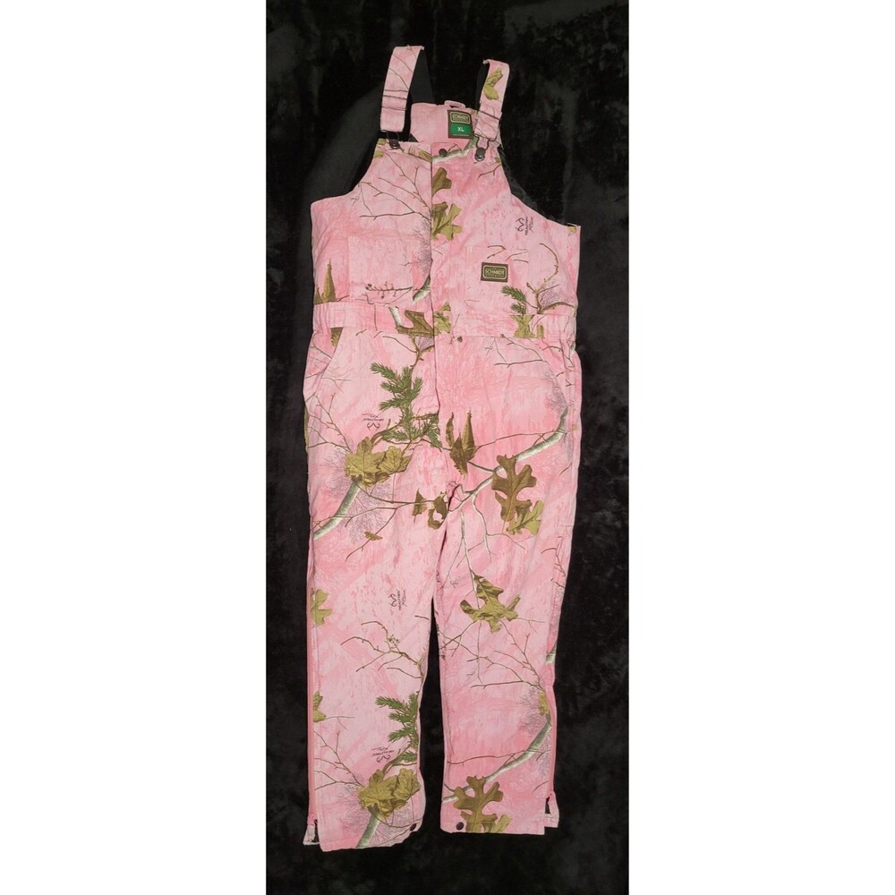 C.E. Schmidt Insulated Bib Overalls Girl's Youth XL 18-20 Camo RealTree Hunting